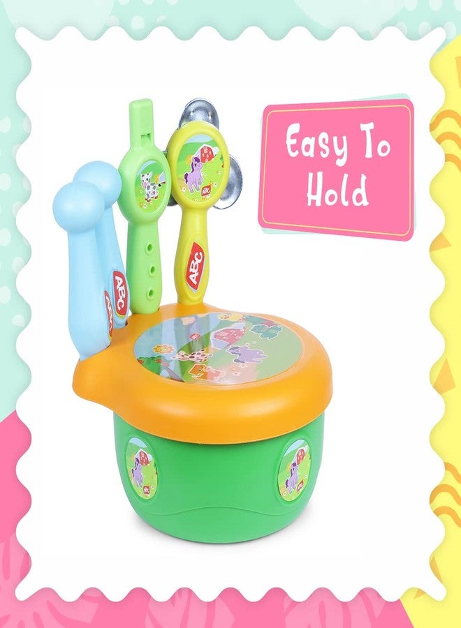 Simba ABC Rattle Set for Babies | Baby Instrumental Toys | Orchestra Set Baby Products | Drum Toys for Babies with 2 Sticks, Flute, Cymbals & Rattle | Musical Toys for Kids - BIS Approved - Image 4